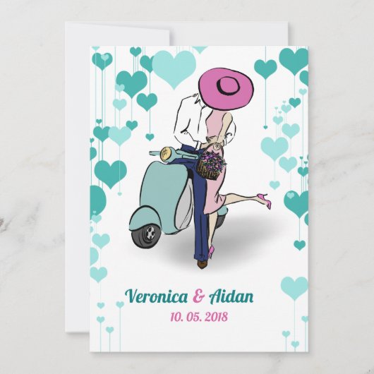 Faire-part de mariage vintage (Devant)