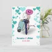 Faire-part de mariage vintage (Debout devant)