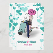 Faire-part de mariage vintage (Devant / Derrière)