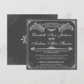 Faire-part de mariage vintage (Devant / Derrière)