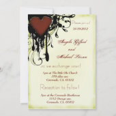 Faire-part de mariage vintage 2 d'amour de (Dos)