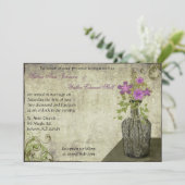 Faire-part de mariage vintage à flacon (Debout devant)