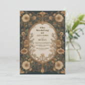 Faire-part de mariage vintage aux fleurs sauvages  (Debout devant)
