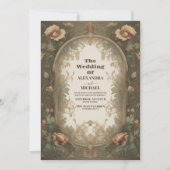 Faire-part de mariage vintage aux fleurs sauvages  (Devant)