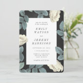 Faire-part de mariage Vintage blanc (Debout devant)