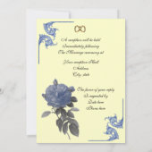 Faire-part de mariage vintage chic shabby (Dos)