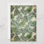 Faire-part de mariage vintage d'ananas tropique (Dos)