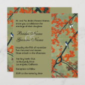 Faire-part de mariage vintage d'automne (Devant / Derrière)