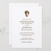 Faire-part de mariage vintage d'automne (Devant / Derrière)