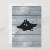 Faire-part de mariage vintage de bateau d'amants (Dos)