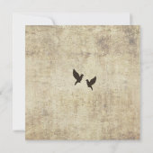 Faire-part de mariage Vintage de cage d'oiseaux (Dos)