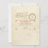 Faire-part de mariage vintage de carte de (Dos)