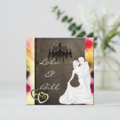 Faire-part de mariage Vintage de Fairytale (Debout devant)