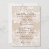 Faire-part de mariage vintage de gardénia (Dos)