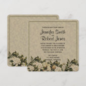 Faire-part de mariage Vintage de Gardenia (Devant / Derrière)