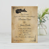 Faire-part de mariage vintage de guitare de (Debout devant)