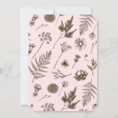 Faire-part de mariage vintage de monogramme botani (Dos)