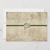 Faire-part de mariage vintage de paon (Dos)