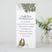 Faire-part de mariage Vintage de Peacock Chevron (Debout devant)