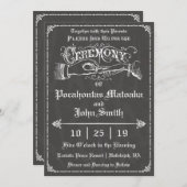 Faire-part de mariage vintage de tableau de (Devant / Derrière)