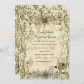 Faire-part de mariage Vintage du Verdigris (Devant / Derrière)