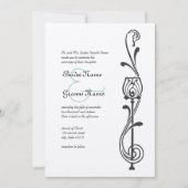 Faire-part de mariage vintage Flower (Devant)