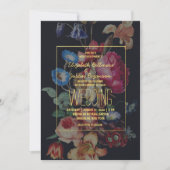 Faire-part de mariage Vintage foncé (Devant)