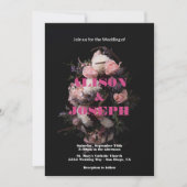 Faire-part de mariage Vintage foncé (Devant)