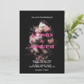 Faire-part de mariage Vintage foncé (Debout devant)