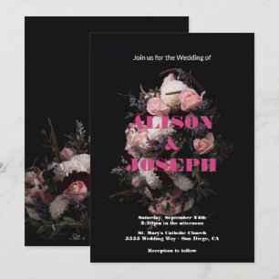 Faire-part de mariage Vintage foncé