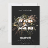 Faire-part de mariage Vintage foncé (Devant)