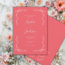 Faire-part de mariage vintage français à la main f
