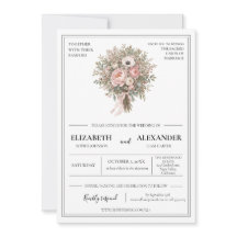 Faire-part de mariage Vintage & Garden Romance