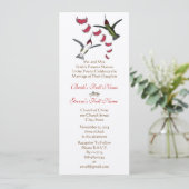 Faire-part de mariage vintage Humming Birds (Debout devant)