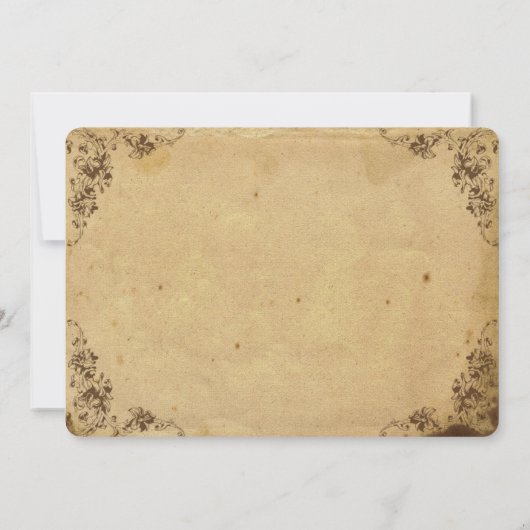 Faire-part de mariage vintage Hydrangea (Dos)