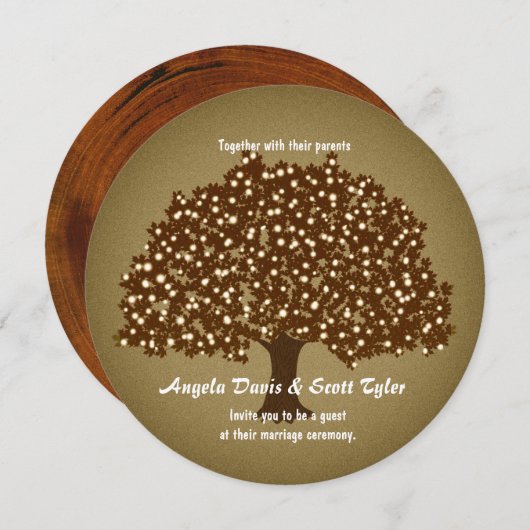 Faire-part de mariage vintage lumineux (Devant / Derrière)