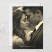 Faire-part de mariage vintage noir (Dos)