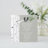 Faire-part de mariage vintage nuage d'argent boule (Debout devant)