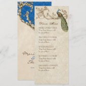 Faire-part de mariage vintage Paon & Eaux-fortes (Devant / Derrière)