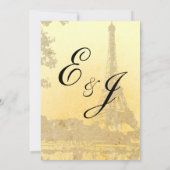 Faire-part de mariage Vintage Paris (Dos)