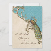 Faire-part de mariage Vintage Peacock & Etchings (Dos)