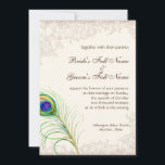 Faire-part de mariage Vintage Peacock Feather Etch<br><div class="desc">PALETTE DE COULEUR : crème, cacao, moka, or, vert, bleu et violet. DESIGN COLLECTION : Cet ensemble mariage moderne élégant et sophistiqué allie le meilleur de la tradition et la fraîcheur du contemporain. Le mélange d'éléments d'art Vintage et d'aquarelle contemporaine peinte à la main par Audrey Jeanne Roberts donne une...</div>