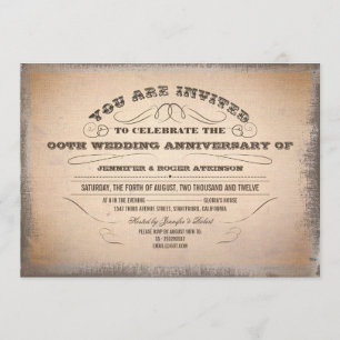 faire-part de mariage vintage pour anniversaire de