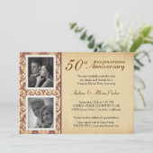 Faire-part de mariage vintage pour noces d'anniver (Debout devant)