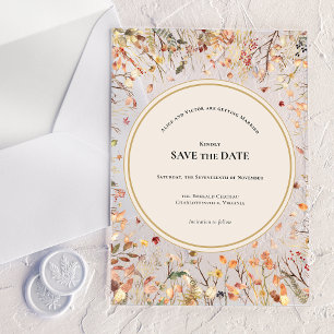 Faire-part de mariage vintage rustique automne bei
