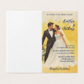 Faire-part de mariage vintage style Belle Époque (Outside Unfolded)