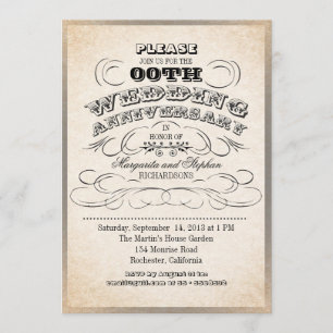faire-part de mariage vintage typographie pour ann