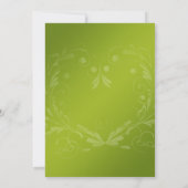 Faire-part de mariage vintage vert et blanc (Dos)