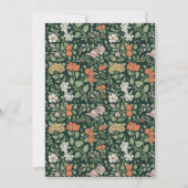 Faire-part de mariage vintage William Morris (Dos)
