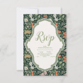 Faire-part de mariage vintage William Morris (Devant)
